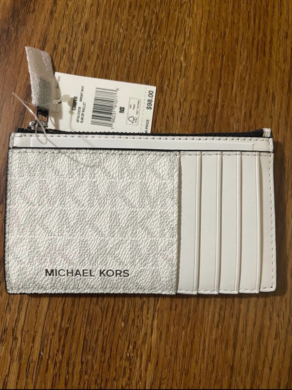 Michael Kors Cooper Slim Signature Logo Zip Wallet - Picture 6 of 6
